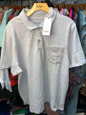 Goodfellow & Co Gray Pocket Polo Shirt